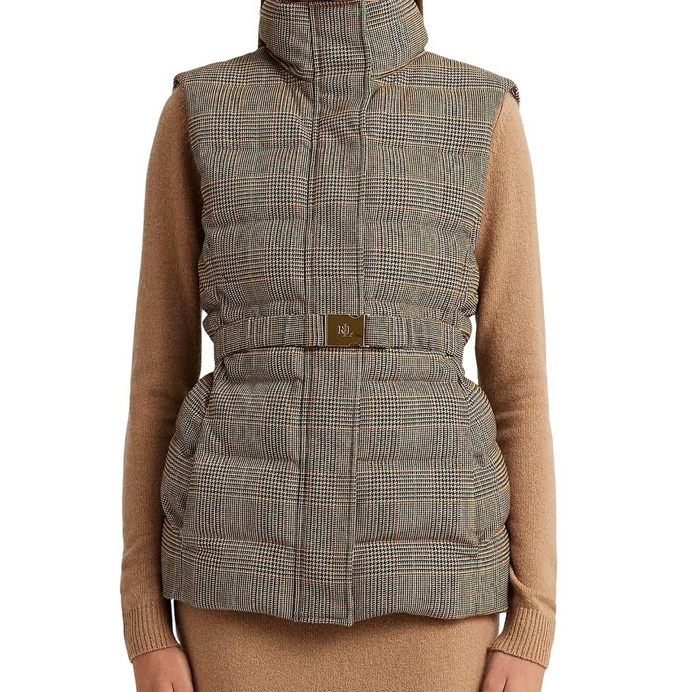 Ralph Lauren Quilted Tweed Down Vest